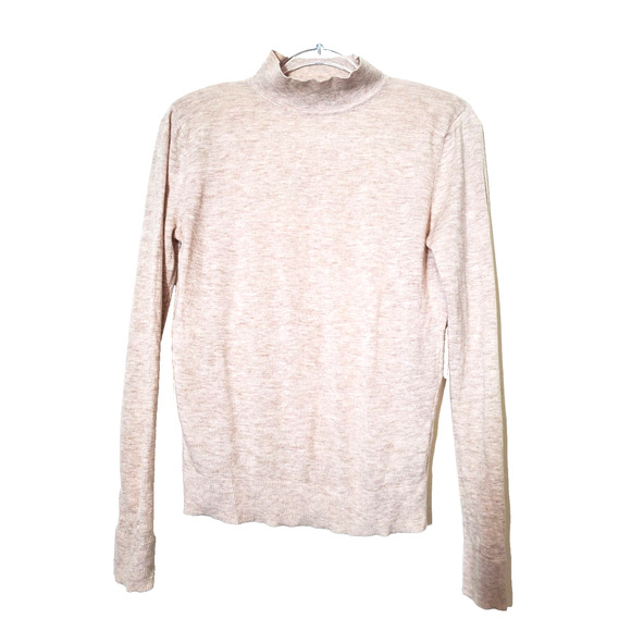 ASTR THE LABEL Womens Medium Sweater Wool Cashmere Beige Neutral Lightweight - Picture 1 of 10